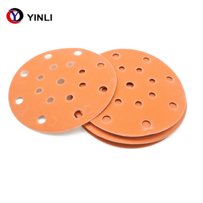 Customized Dry 6in Hook And Loop Sanding Discs Multi Holes For Polishing Car